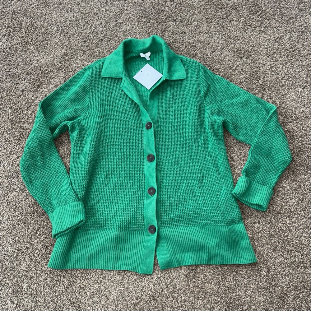 J. Jill Vibrant Green Women's Cardigan